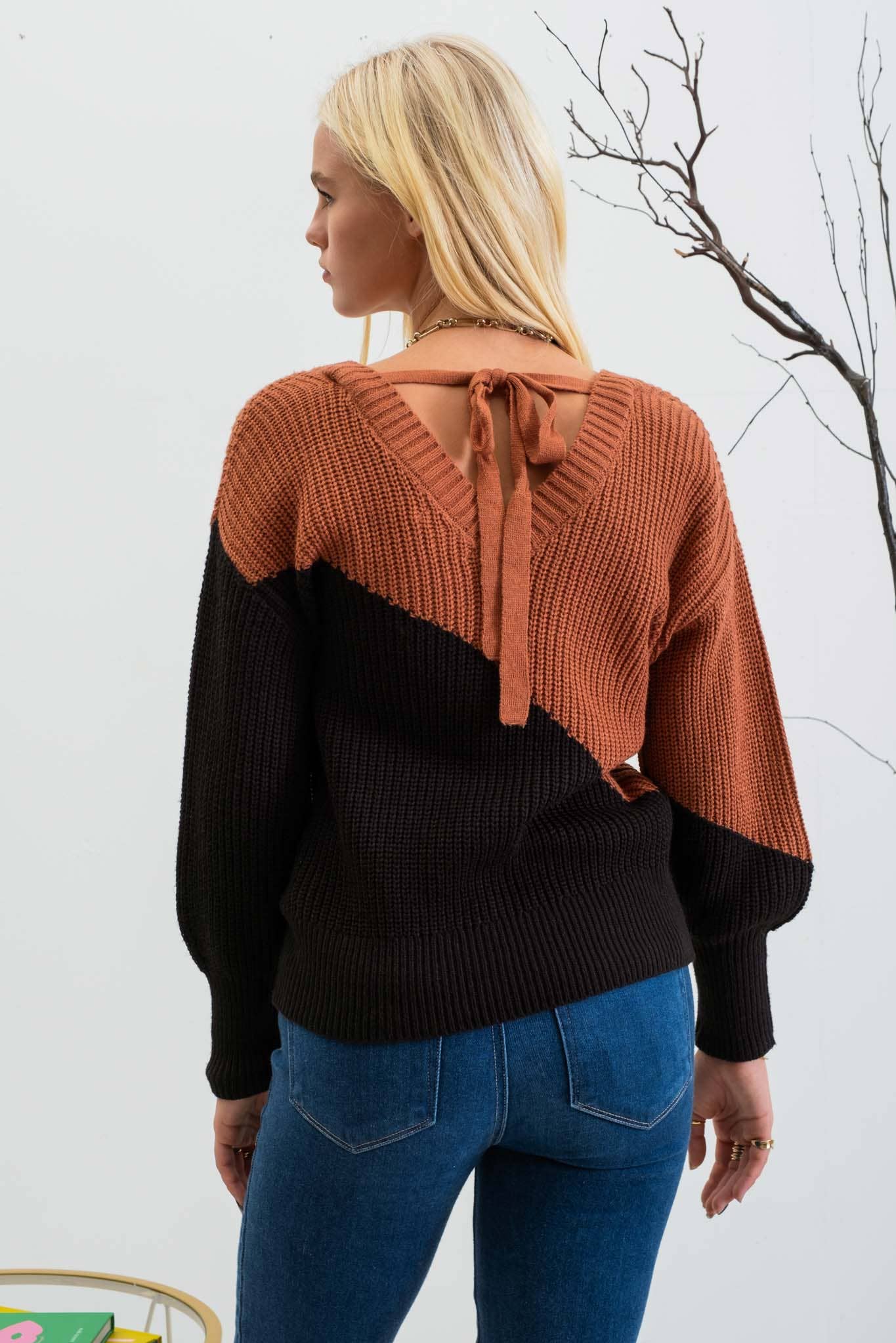 Spice Colorblock Sweater
