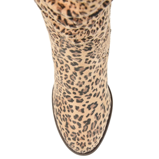 Leopard Print Slouch Boots