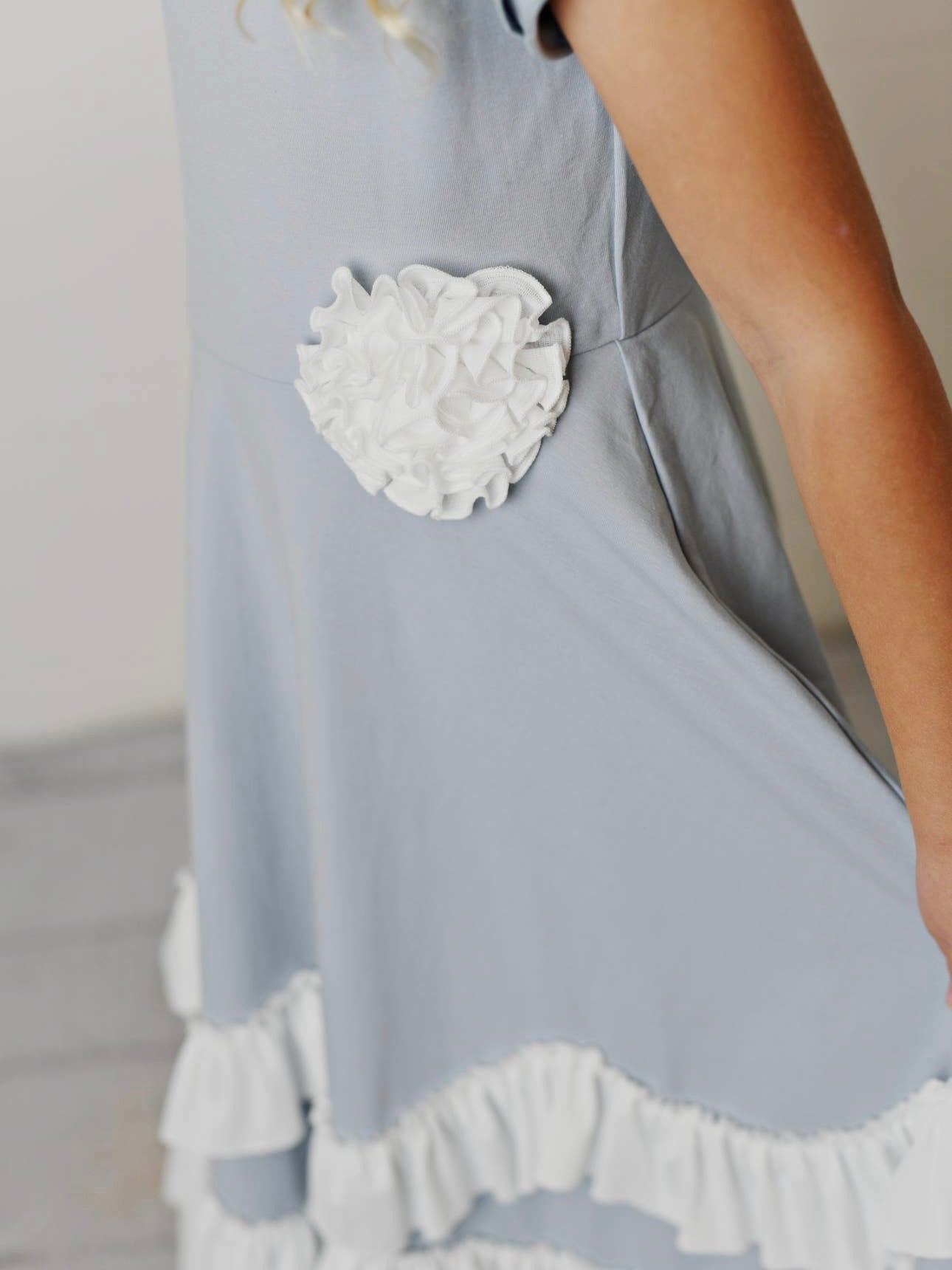 The Jane Dusty Lavender Rosette Dress