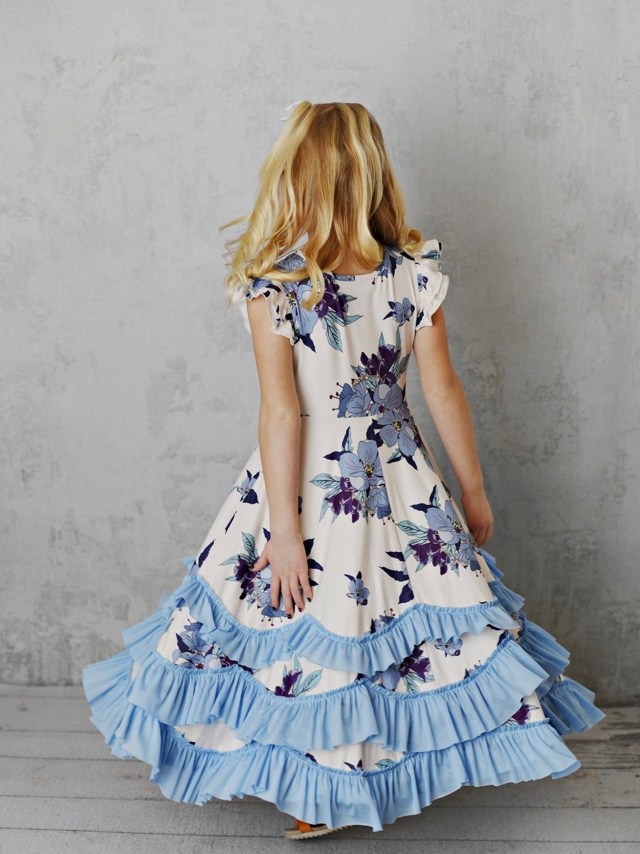 The Dahlia Blue Floral Dress